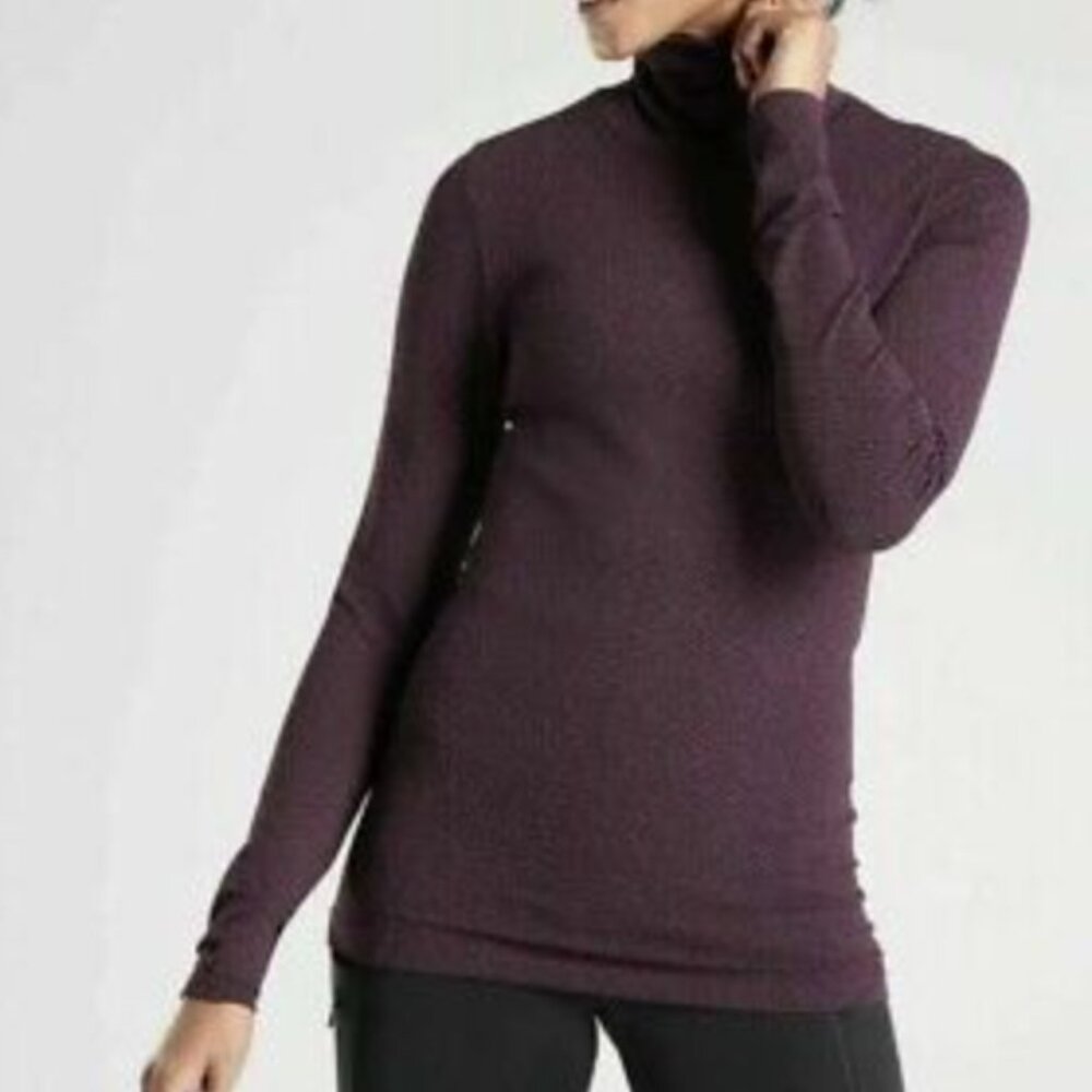 Athleta Flurry Peak Seamless Turtleneck Size S